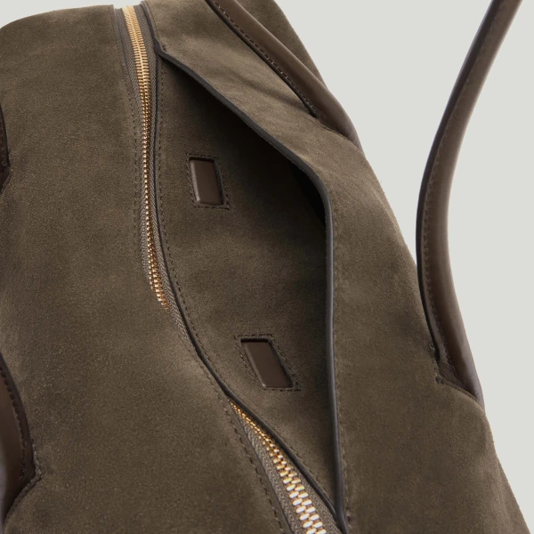 DeMellier The Stockholm in Hazel Suede & Hazel Smooth Tote Bag, view 5 | Totes & Top-Handle Bags | Coveti