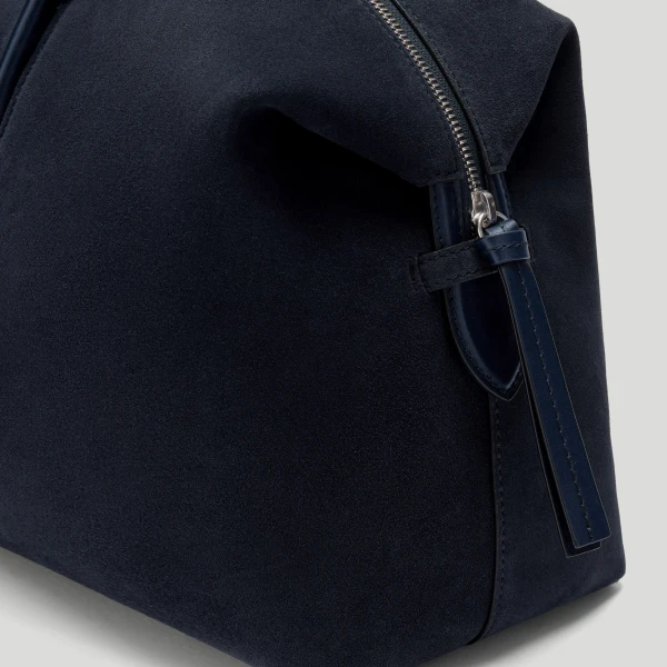 DeMellier The Stockholm in Midnight Blue Suede Tote Bag, view 2 | Totes & Top-Handle Bags | Coveti