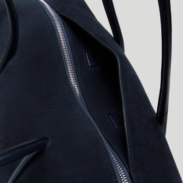 DeMellier The Stockholm in Midnight Blue Suede Tote Bag, view 4 | Totes & Top-Handle Bags | Coveti