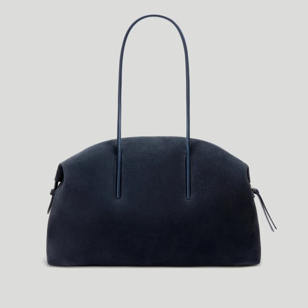 DeMellier The Stockholm in Midnight Blue Suede Tote Bag, view 5 | Totes & Top-Handle Bags | Coveti