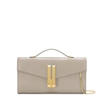 DeMellier The Vancouver Clutch in Taupe Smooth Clutch Bag DeMellier The Vancouver Clutch in Taupe Smooth Clutch Bag | Clutch Bags | Coveti
