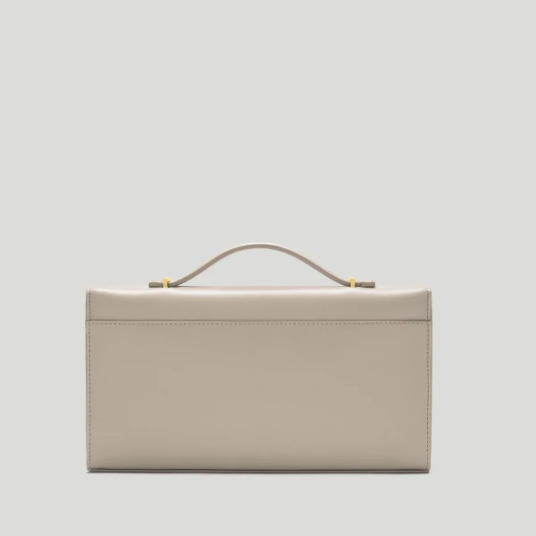 DeMellier The Vancouver Clutch in Taupe Smooth Clutch Bag, view 5 | Clutch Bags | Coveti
