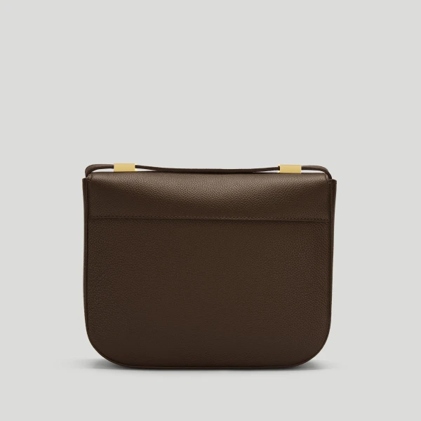 DeMellier The Vancouver in Mocha Small Grain Crossbody Bag, view 5 | Shoulder & Crossbody Bags | Coveti