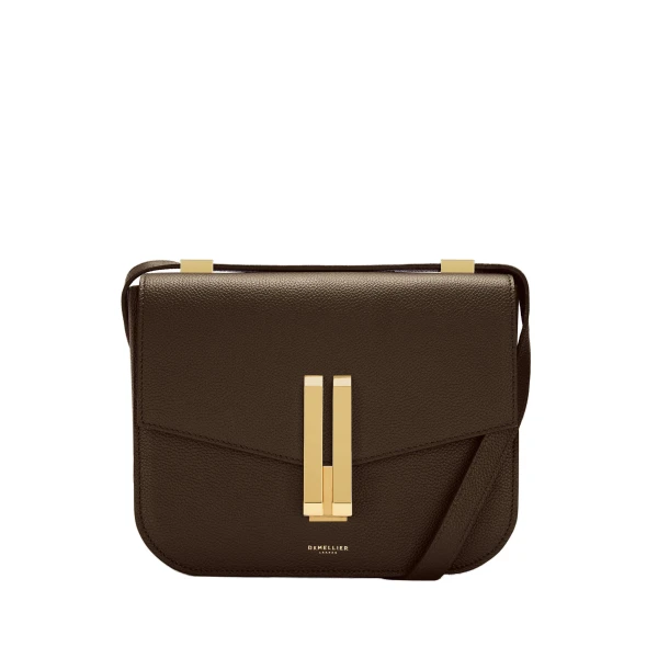 The Vancouver in Mocha Small Grain Crossbody Bag