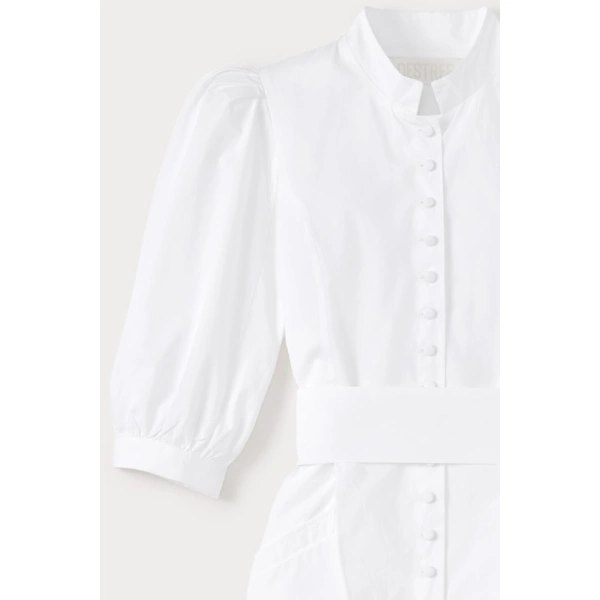 Destree Amoako Cotton Puff-Sleeve Maxi Dress in White | Maxi Dresses | Coveti