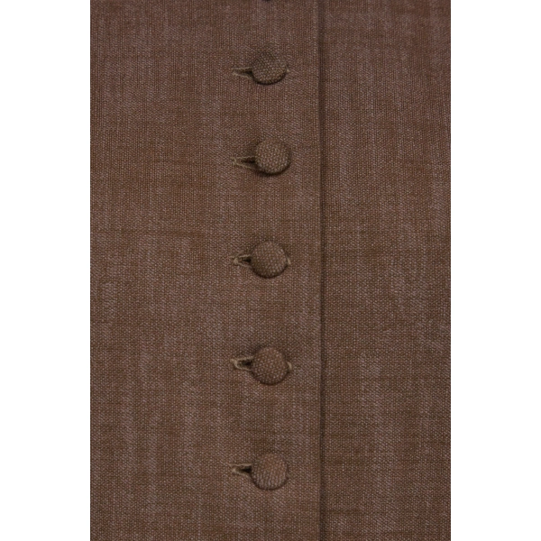 Destree Amoako Stretch Puff-Sleeve Jacket in Brown | Blazers | Coveti