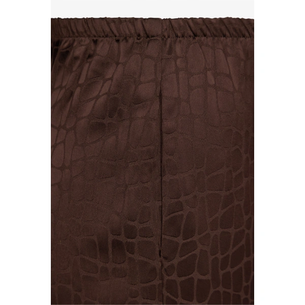 Destree Aria Snake Trousers in Dark Brown | Tailored Pants | Coveti