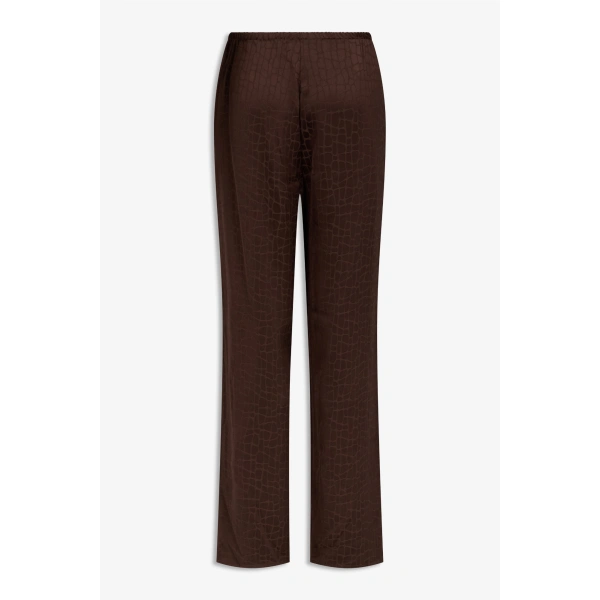 Destree Aria Snake Trousers in Dark Brown | Tailored Pants | Coveti