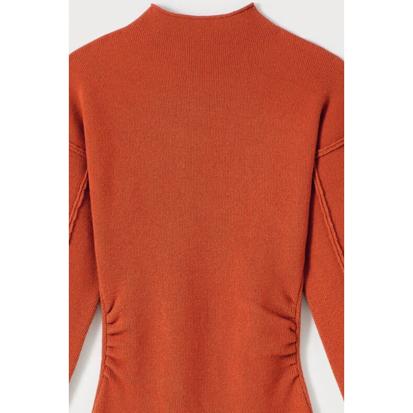 Destree Jade Knit Dress in Rust | Midi Dresses | Coveti