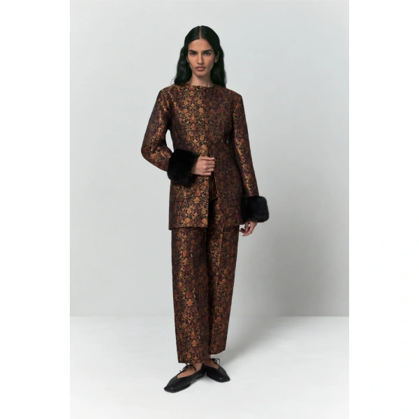 Destree Lea Garden Jacket in Black and Rust | Blazers | Coveti