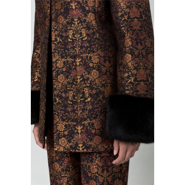 Destree Lea Garden Jacket in Black and Rust | Blazers | Coveti