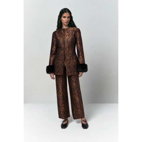 Destree Lea Garden Jacket in Black and Rust | Blazers | Coveti