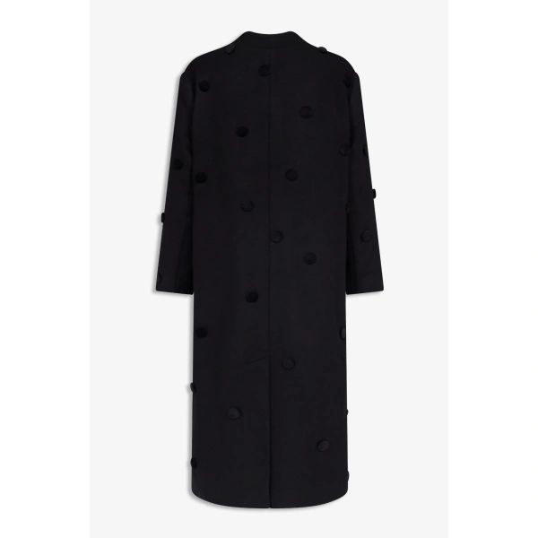 Destree Maelle Wool Long Coat in Black | Wool & Cashmere Coats | Coveti