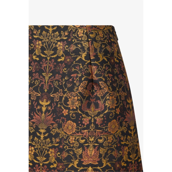 Destree Maeva Garden Skirt in Black and Rust | Midi Skirts | Coveti
