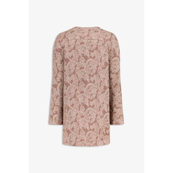 Destree Mathilde Paisley Coat in Brown | Wool & Cashmere Coats | Coveti