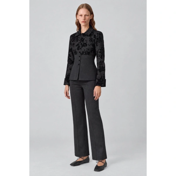 Destree Mey Adorned Wool Jacket in Black | Blazers | Coveti
