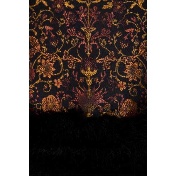 Destree Monica Garden Skirt in Black and Rust | Midi Skirts | Coveti