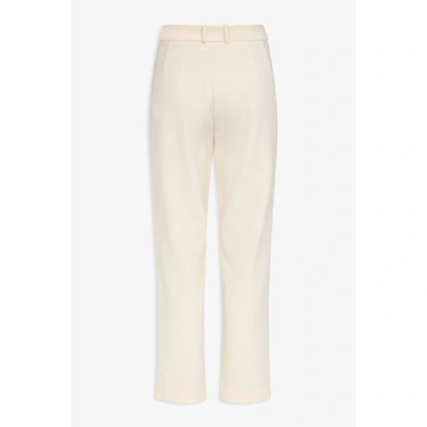 Destree Talia Tapered Tailored Trousers in Ecru | Tailored Pants | Coveti