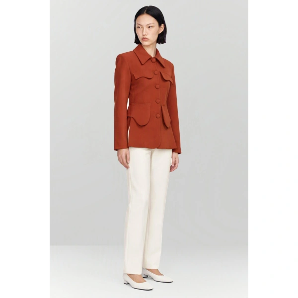 Destree Talia Tapered Tailored Trousers in Ecru | Tailored Pants | Coveti