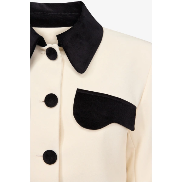 Destree Tatiana Suit Bico Jacket in Black and White | Blazers | Coveti