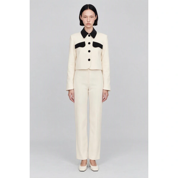Destree Tatiana Suit Bico Jacket in Black and White | Blazers | Coveti