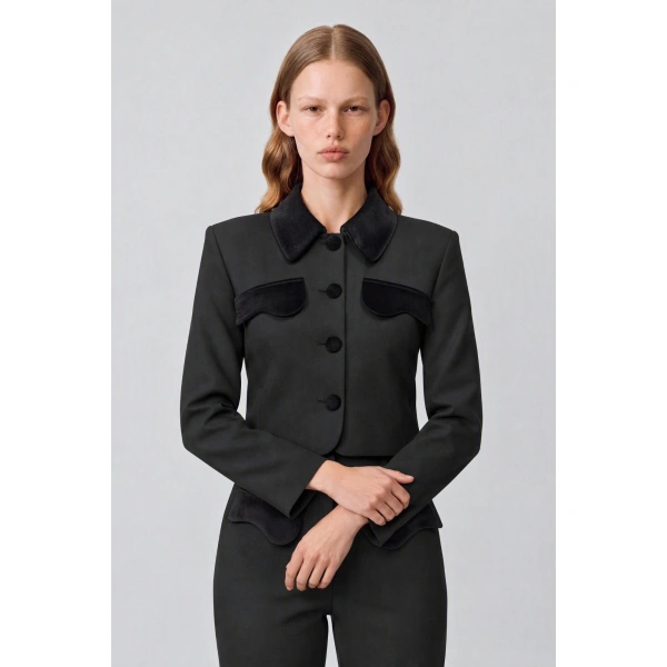Destree Tatiana Tailored Jacket in Black | Blazers | Coveti
