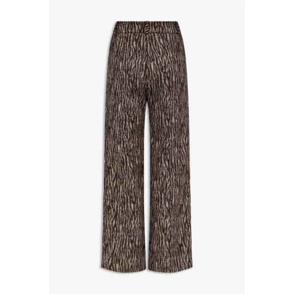 Destree Yoshitomo Tiger Wool Trousers in Brown | Tailored Pants | Coveti