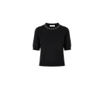 Dice Kayek Black Embellished Knit Top | Sweaters | Coveti