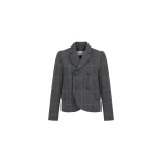 Dice Kayek Blue Checked Wool Double-Breasted Jacket | Jackets | Coveti