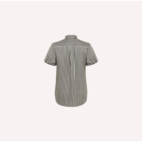 Dice Kayek Brown Striped Silk Shirt | Shirts | Coveti