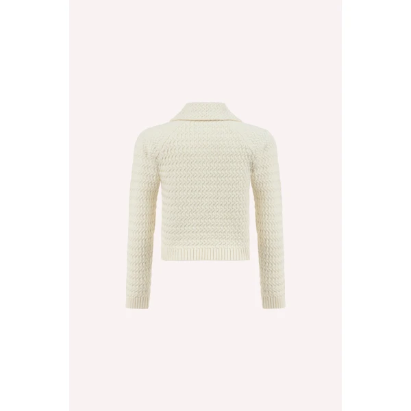 Dice Kayek Buttoned Cardigan in Off White | Cardigan | Coveti