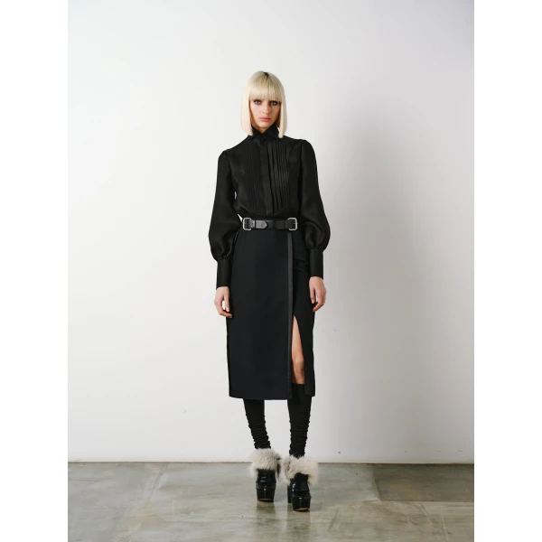 Dice Kayek Classic Tuxedo Shirt in Black | Shirts | Coveti