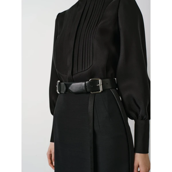 Dice Kayek Classic Tuxedo Shirt in Black | Shirts | Coveti