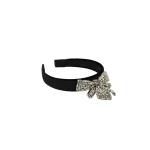 Dice Kayek Crystal Beaded Headband in Black | Hair Accessories | Coveti