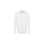 Dice Kayek Crystal Collar Cotton Shirt in White | Shirts | Coveti