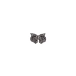 Dice Kayek Crystal-Embellished Big Ribbon Brooch in White | Brooches & Pins | Coveti