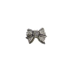 Dice Kayek Crystal-Embellished Bow Brooch BR50030 in White | Brooches & Pins | Coveti