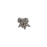 Dice Kayek Crystal-Embellished Bow Brooch BR50031 in White | Brooches & Pins | Coveti