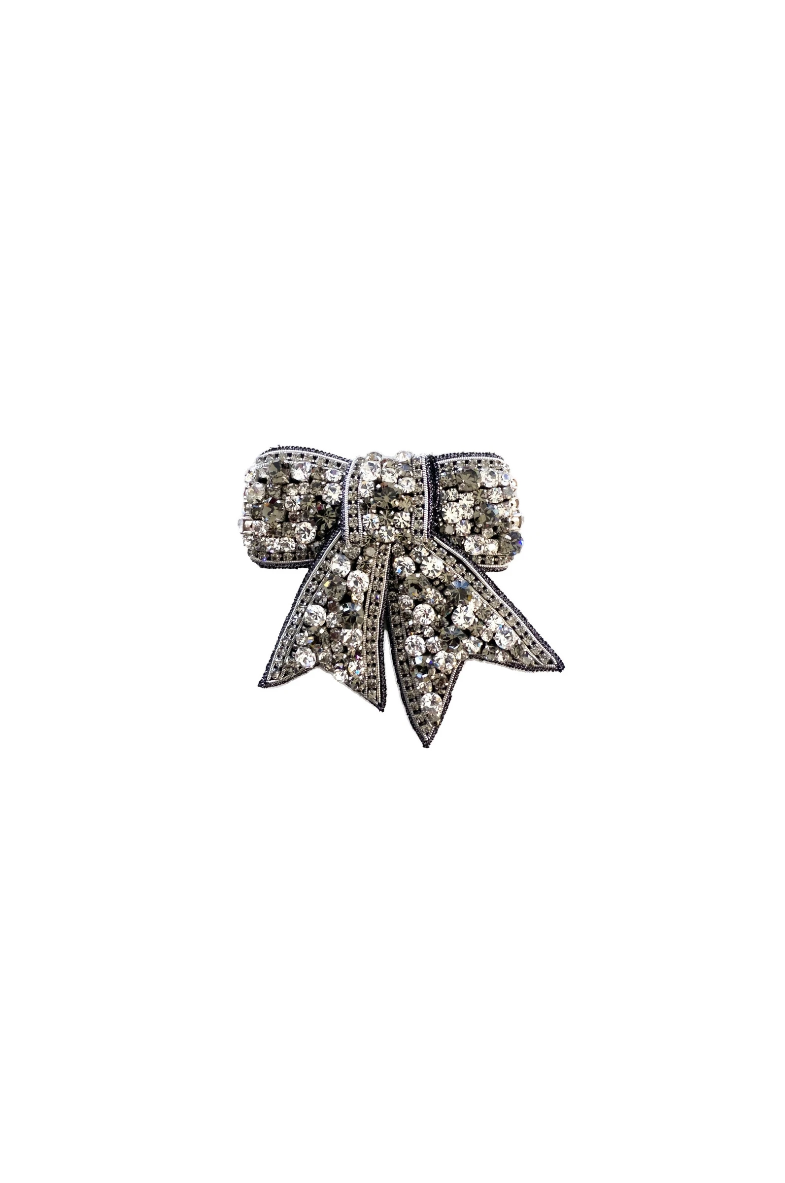 Dice Kayek Crystal-Embellished Bow Brooch BR50031 in White Dice Kayek Crystal-Embellished Bow Brooch BR50031 in White | Brooches & Pins | Coveti