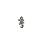 Dice Kayek Crystal-Embellished Lizard Brooch Classic in White | Brooches & Pins | Coveti
