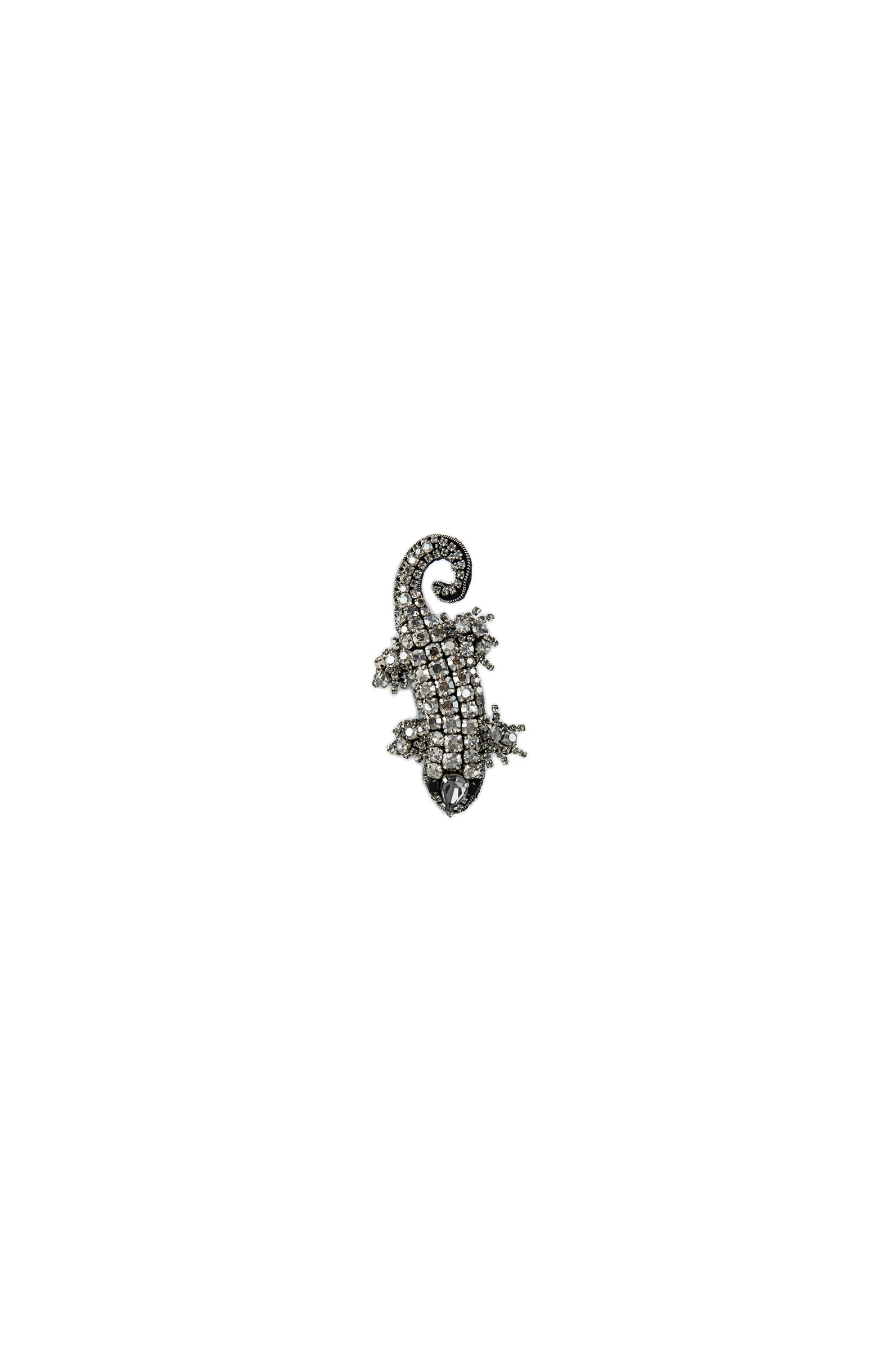 Dice Kayek Crystal-Embellished Lizard Brooch Pave in White Dice Kayek Crystal-Embellished Lizard Brooch Pave in White | Brooches & Pins | Coveti
