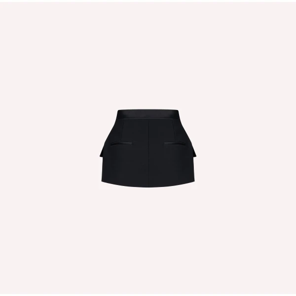 Dice Kayek Crystal Embellished Signature Skirt Belt in Black | Midi Skirts | Coveti