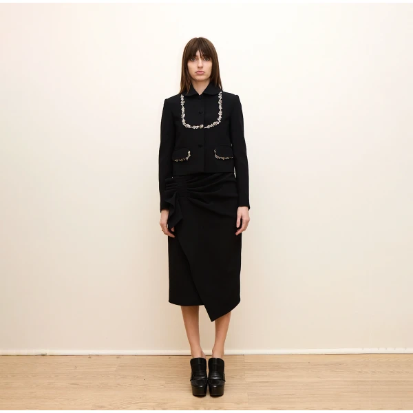 Dice Kayek Crystal Garland Jacket in Black | Jackets | Coveti
