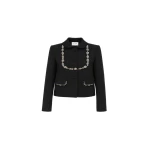 Dice Kayek Crystal Garland Jacket in Black | Jackets | Coveti
