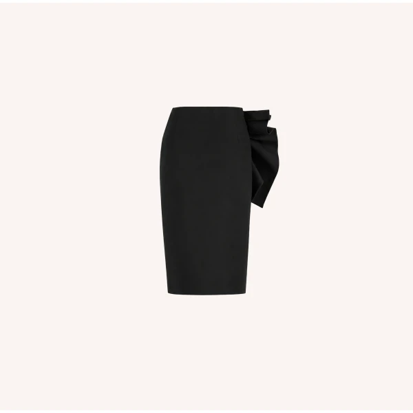 Dice Kayek Draped Sculpted Skirt in Black | Pencil Skirts | Coveti