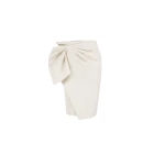 Dice Kayek Draped Sculpted Skirt in Off White | Pencil Skirts | Coveti