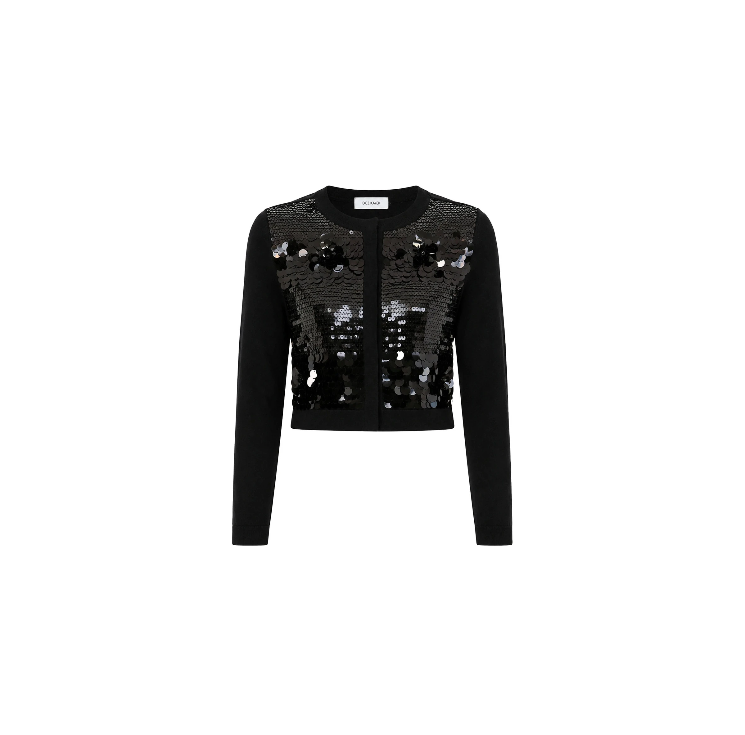 Dice Kayek Embellished Sequin Wool Cardigan in Black Dice Kayek Embellished Sequin Wool Cardigan in Black | Cardigan | Coveti