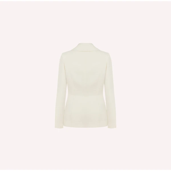 Dice Kayek Fitted Blazer in Off White | Blazers | Coveti