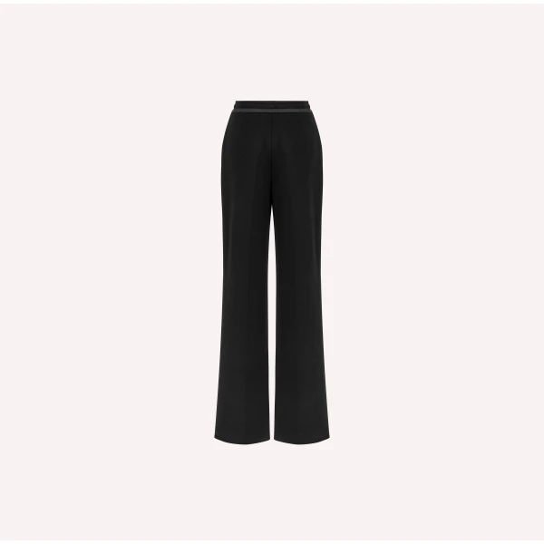 Dice Kayek Flared Sweatpants with Drawstring Waist in Black | Sweatpants | Coveti
