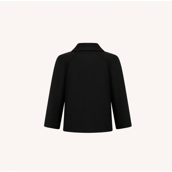 Dice Kayek Floral Embellished Cropped Jacket in Black | Jackets | Coveti